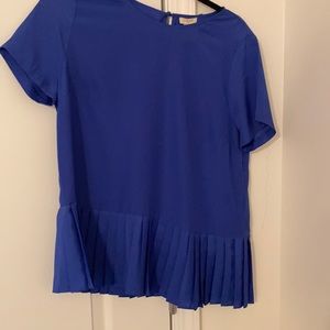 Blue peplum top